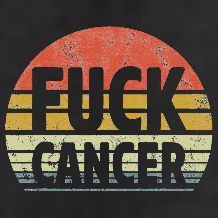 Fuck Cancer Breast Cancer Awareness Gift Retro Distressed Hat