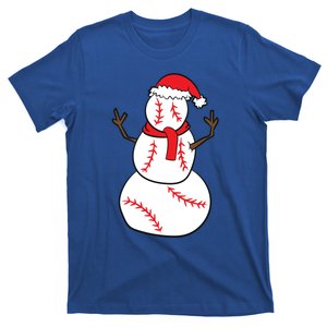 Funny Christmas Baseball Snow Christmas Baseball Gift T-Shirt