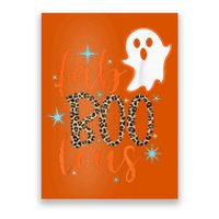 Funny Cute Boo Ghost Halloween FabBoo Lous Leopard Poster