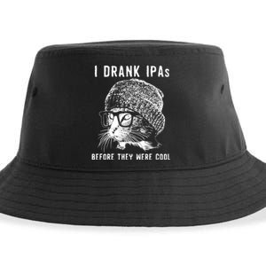 Funny Cat Beer IPA S For Women Funny Cat Lover Gift Sustainable Bucket Hat