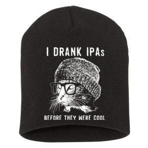 Funny Cat Beer IPA S For Women Funny Cat Lover Gift Short Acrylic Beanie