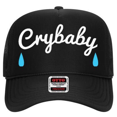 Funny Cry Baby High Crown Mesh Back Trucker Hat