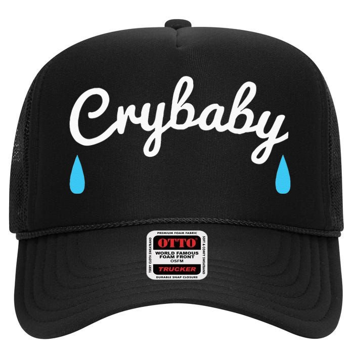 Funny Cry Baby High Crown Mesh Back Trucker Hat