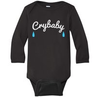 Funny Cry Baby Baby Long Sleeve Bodysuit