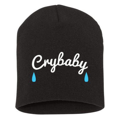 Funny Cry Baby Short Acrylic Beanie