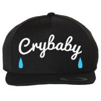 Funny Cry Baby Wool Snapback Cap