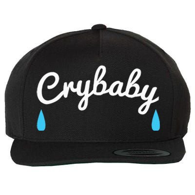 Funny Cry Baby Wool Snapback Cap