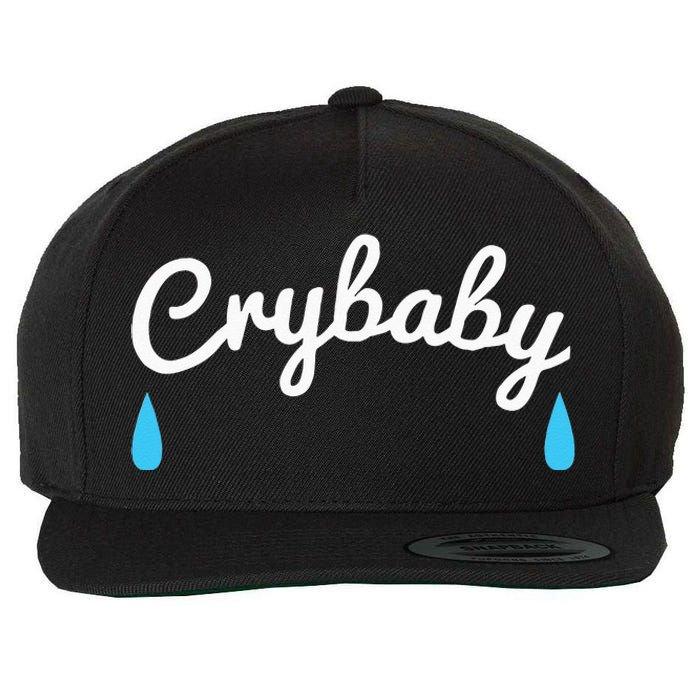 Funny Cry Baby Wool Snapback Cap