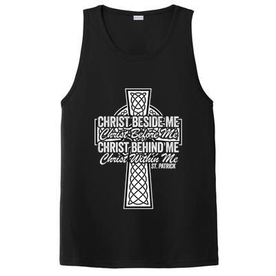 Funny Christ Beside Me Christ Before Me Christ Behind Me PosiCharge Competitor Tank