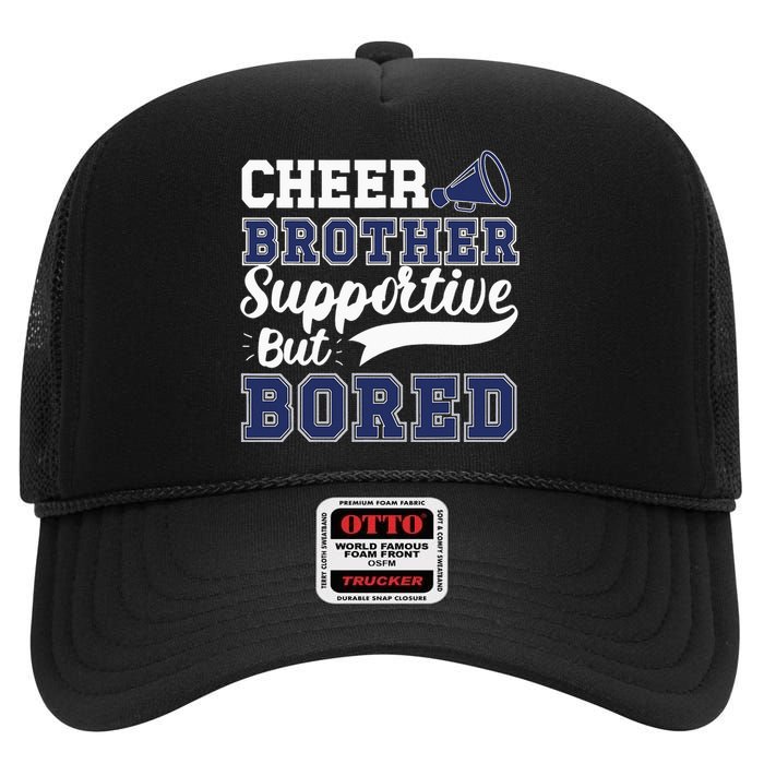 Funny Cheer Brother Sibling Cheerleader High Crown Mesh Back Trucker Hat