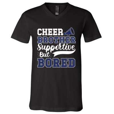 Funny Cheer Brother Sibling Cheerleader V-Neck T-Shirt