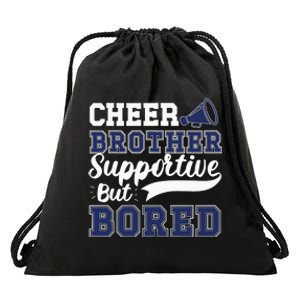 Funny Cheer Brother Sibling Cheerleader Drawstring Bag