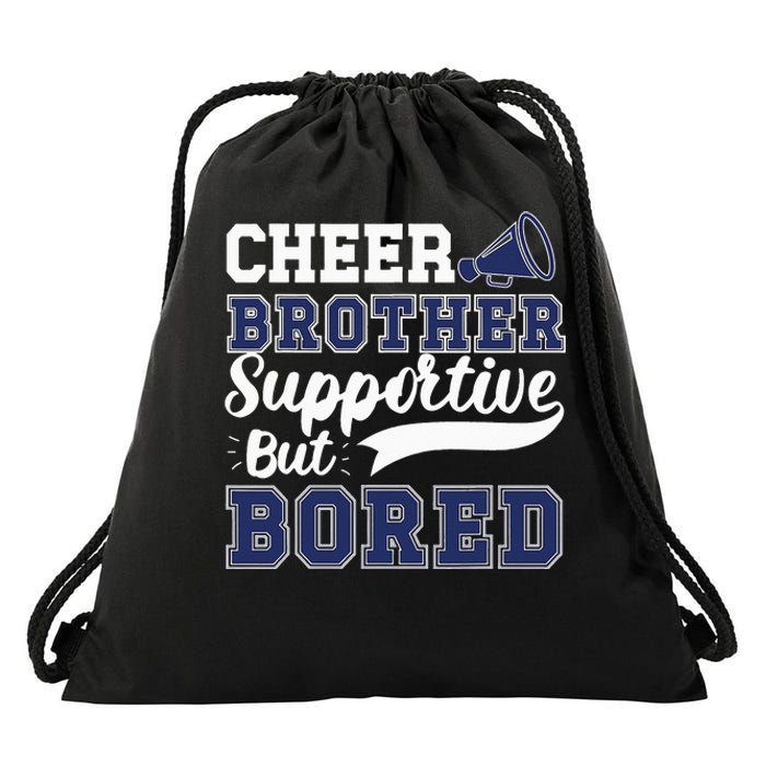 Funny Cheer Brother Sibling Cheerleader Drawstring Bag