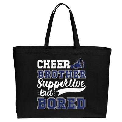 Funny Cheer Brother Sibling Cheerleader Cotton Canvas Jumbo Tote