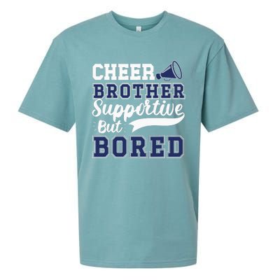 Funny Cheer Brother Sibling Cheerleader Sueded Cloud Jersey T-Shirt