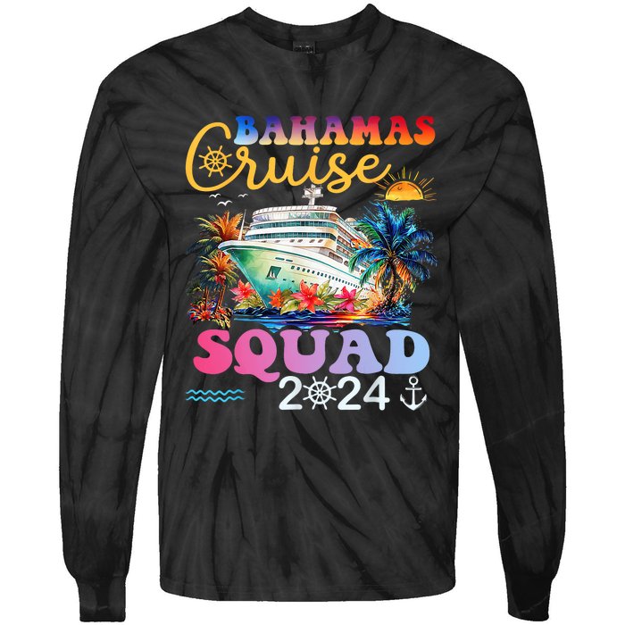 Family Cruise Bahamas 2024 Summer Matching Vacation 2024 Tie-Dye Long Sleeve Shirt