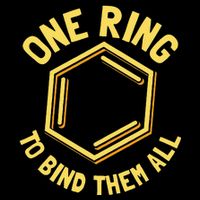 Funny Chemistry Benzene Ring One Ring To Bind Them All Stripe Pom Pom Beanie