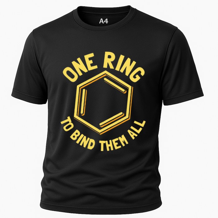 Funny Chemistry Benzene Ring One Ring To Bind Them All Cooling Performance Crew T-Shirt