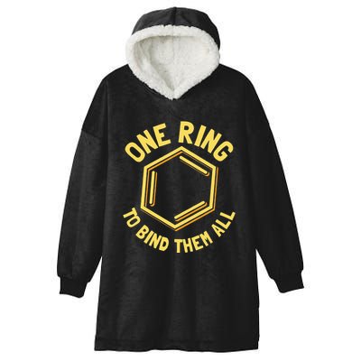 Funny Chemistry Benzene Ring One Ring To Bind Them All Hooded Wearable Blanket