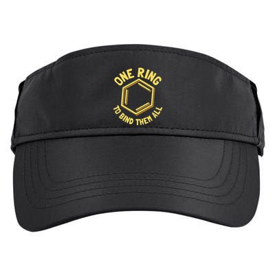 Funny Chemistry Benzene Ring One Ring To Bind Them All Adult Drive Performance Visor