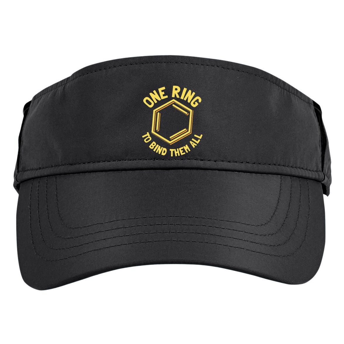 Funny Chemistry Benzene Ring One Ring To Bind Them All Adult Drive Performance Visor