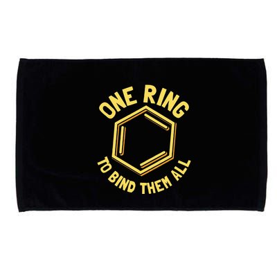 Funny Chemistry Benzene Ring One Ring To Bind Them All Microfiber Hand Towel