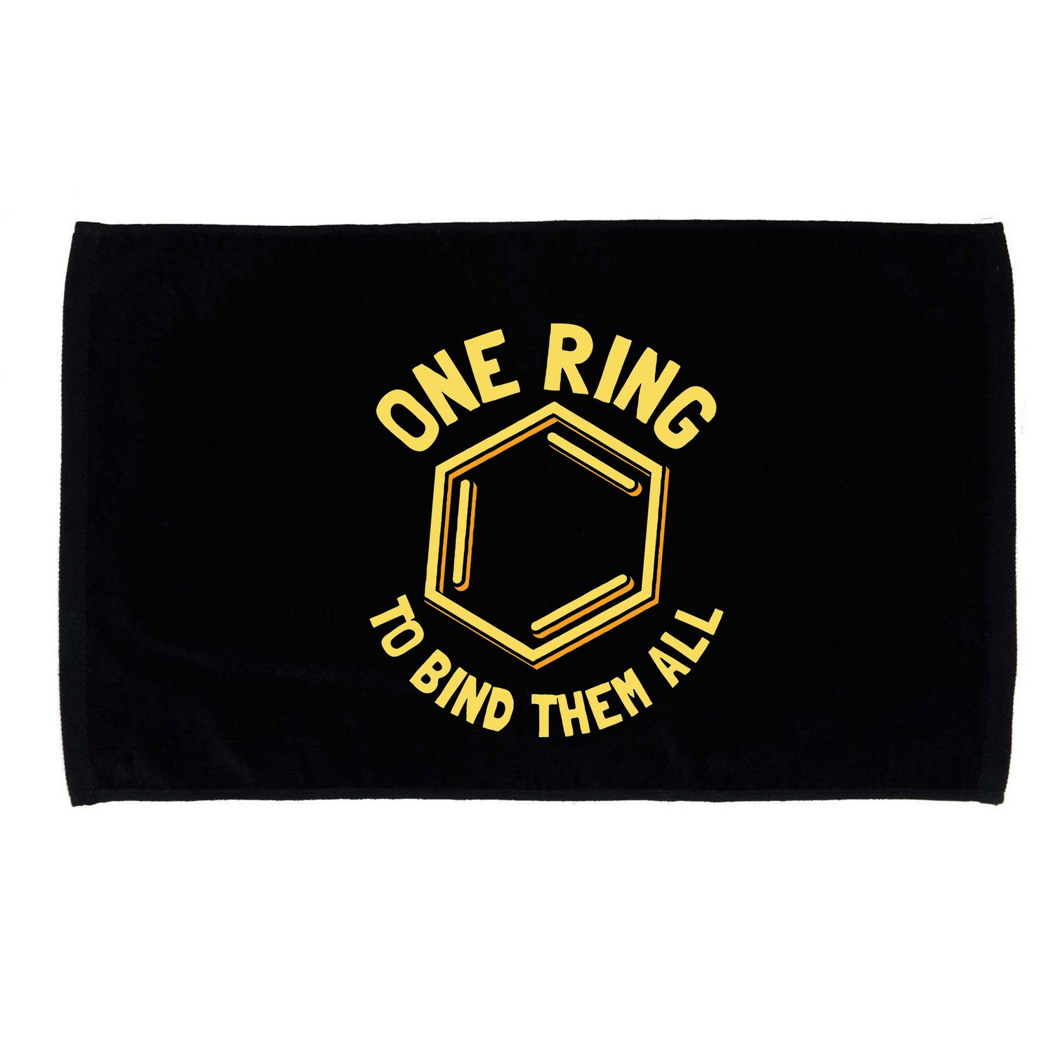 Funny Chemistry Benzene Ring One Ring To Bind Them All Microfiber Hand Towel