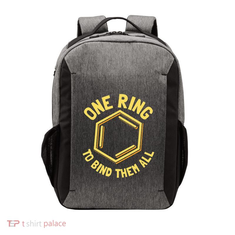 Funny Chemistry Benzene Ring One Ring To Bind Them All Vector Backpack