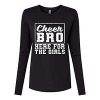 Funny Cheerleading Bros Cheer Bro Here Womens Cotton Relaxed Long Sleeve T-Shirt