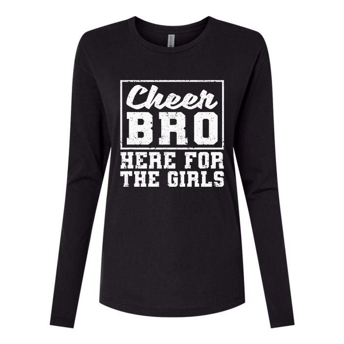 Funny Cheerleading Bros Cheer Bro Here Womens Cotton Relaxed Long Sleeve T-Shirt