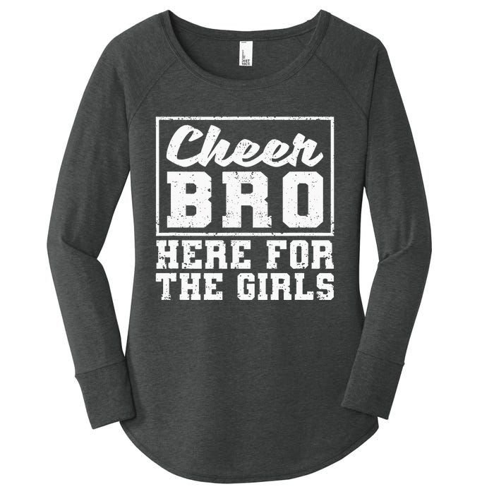 Funny Cheerleading Bros Cheer Bro Here Women's Perfect Tri Tunic Long Sleeve Shirt