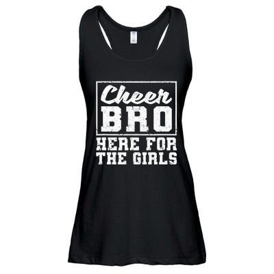 Funny Cheerleading Bros Cheer Bro Here Ladies Essential Flowy Tank