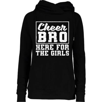 Funny Cheerleading Bros Cheer Bro Here Womens Funnel Neck Pullover Hood