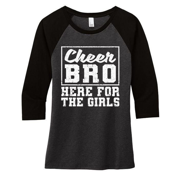 Funny Cheerleading Bros Cheer Bro Here Women's Tri-Blend 3/4-Sleeve Raglan Shirt