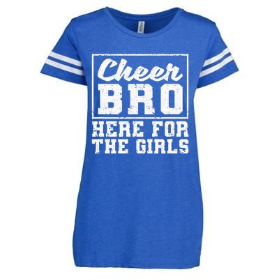 Funny Cheerleading Bros Cheer Bro Here Enza Ladies Jersey Football T-Shirt