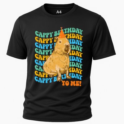 Funny Capybara Birthday Design Cooling Performance Crew T-Shirt