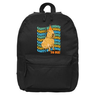 Funny Capybara Birthday Design 16 in Basic Backpack