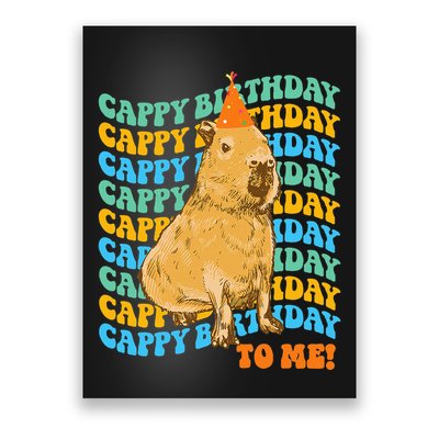 Funny Capybara Birthday Design Poster