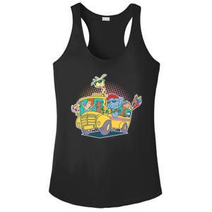 Funny Cool Back to School Animals School Bus Ladies PosiCharge Competitor Racerback Tank