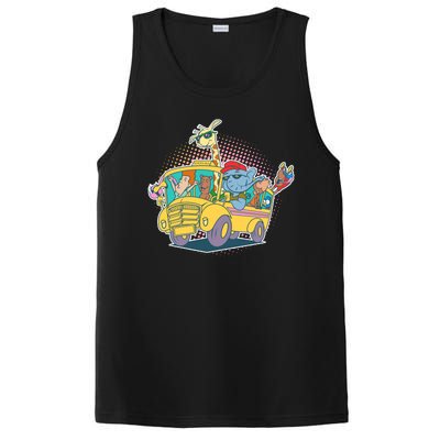 Funny Cool Back to School Animals School Bus PosiCharge Competitor Tank