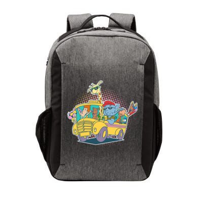 Funny Cool Back to School Animals School Bus Vector Backpack