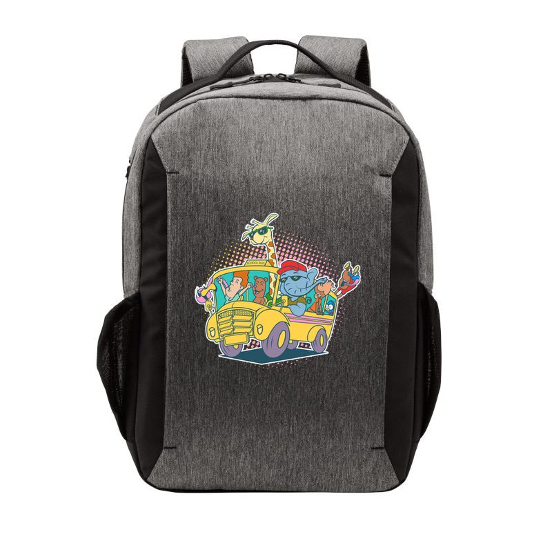Funny Cool Back to School Animals School Bus Vector Backpack