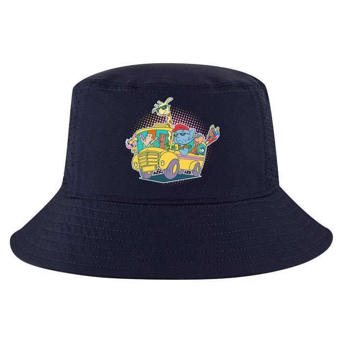 Funny Cool Back to School Animals School Bus Cool Comfort Performance Bucket Hat