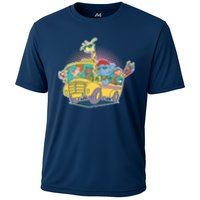 Funny Cool Back to School Animals School Bus Cooling Performance Crew T-Shirt