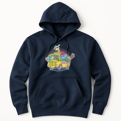 Funny Cool Back to School Animals School Bus Hoodie