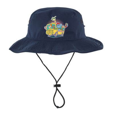 Funny Cool Back to School Animals School Bus Legacy Cool Fit Booney Bucket Hat