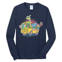 Funny Cool Back to School Animals School Bus Tall Long Sleeve T-Shirt