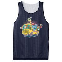 Funny Cool Back to School Animals School Bus Mesh Reversible Basketball Jersey Tank