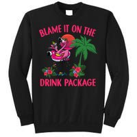 Flamingo Cruise Blame It on the Drink Package Drinking Booze Sweatshirt