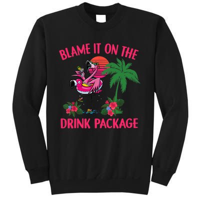 Flamingo Cruise Blame It on the Drink Package Drinking Booze Sweatshirt